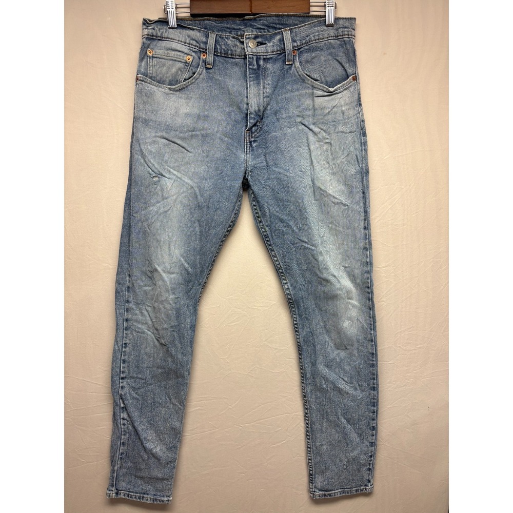 Levi's 512 Straight Leg Jeans Womens Blue Faded Denim‎ 5-Pocket Outdoor 33x32